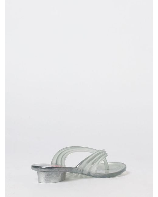 DIESEL White Quantum Thong Sandals From The Collaboration