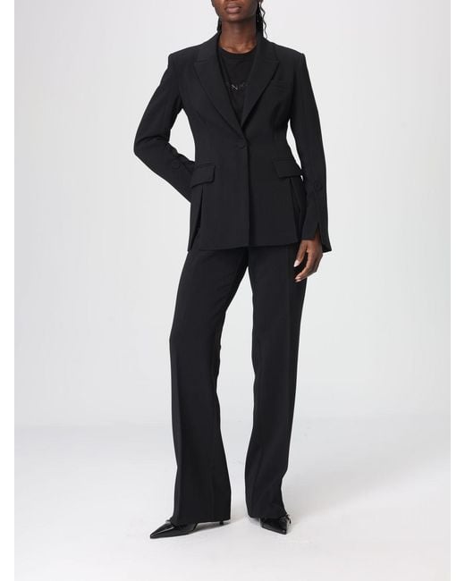 Pinko Black Single Breasted Crepe Blazer