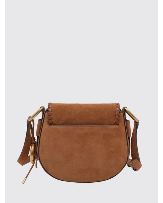 Michael Kors Brown Suede Crossbody Bag With Flap And Mk Logo