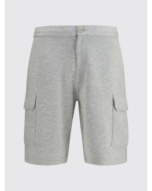 Brunello Cucinelli Gray Cotton And Cashmere Blend Cargo Shorts for men