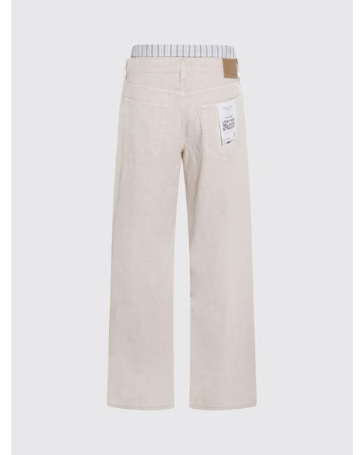 Rag & Bone Pink Cam High-Waisted Wide-Leg Cotton Denim Jeans With Drawstring