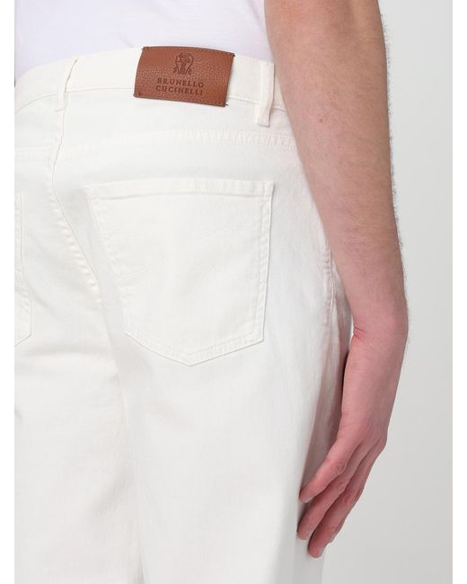 Brunello Cucinelli White Pants for men