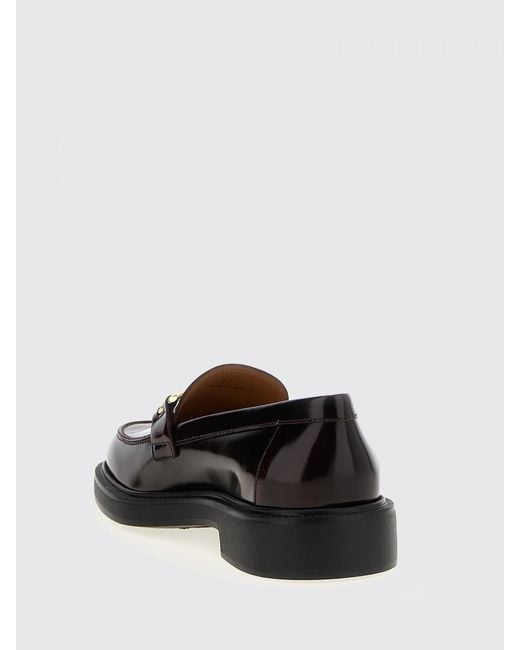 Tod's Black Brushed Leather Loafers
