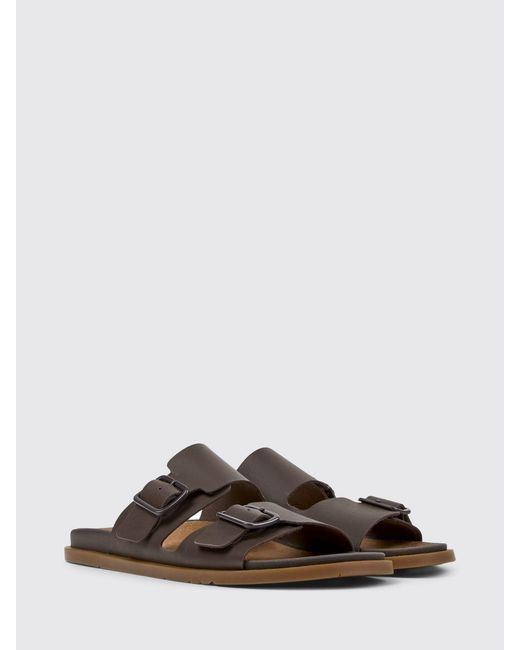 Camper Brown Lluc Leather Sandals for men