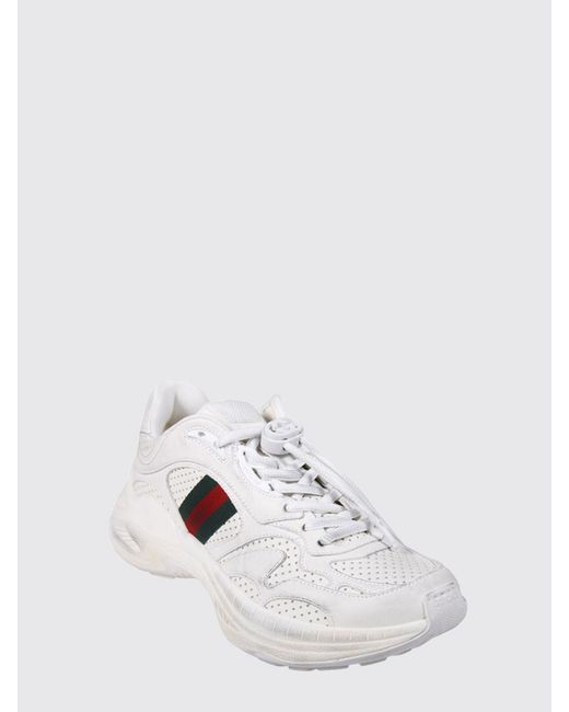 Gucci White 2.0 Perforated Leather Sneakers