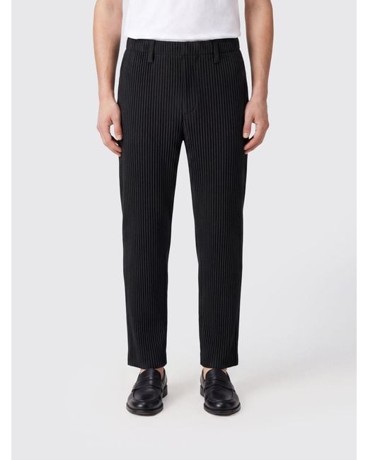 Homme Plissé Issey Miyake Black Pleated Slim Fit Crêpe Trousers Homme Plissé Issey Miyake for men