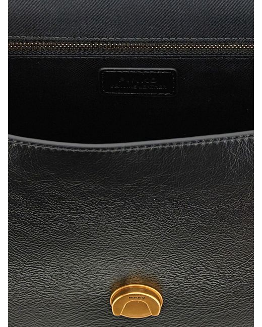 Pinko Black Love One Classic Leather Bag