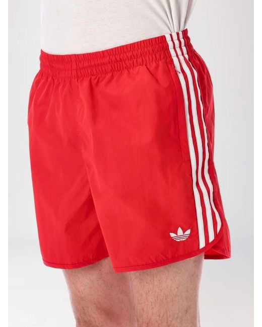 Adidas Originals Red Three Stripes Sprinter Short for men