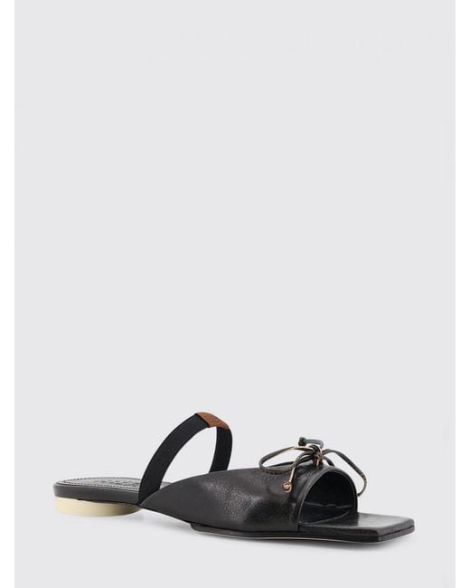 MM6 by Maison Margiela White Leather Sandals