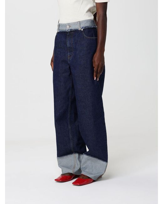 Jeans De Mezclilla De Pierna Ancha Marni de color Blue