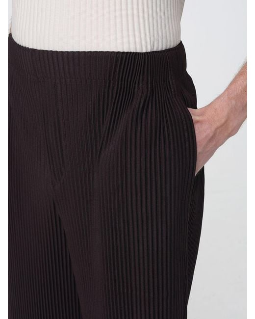 Homme Plissé Issey Miyake Black Pleated Crepe Shorts for men