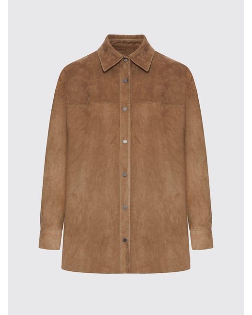 Salvatore Santoro Brown Suede Shirt Jacket