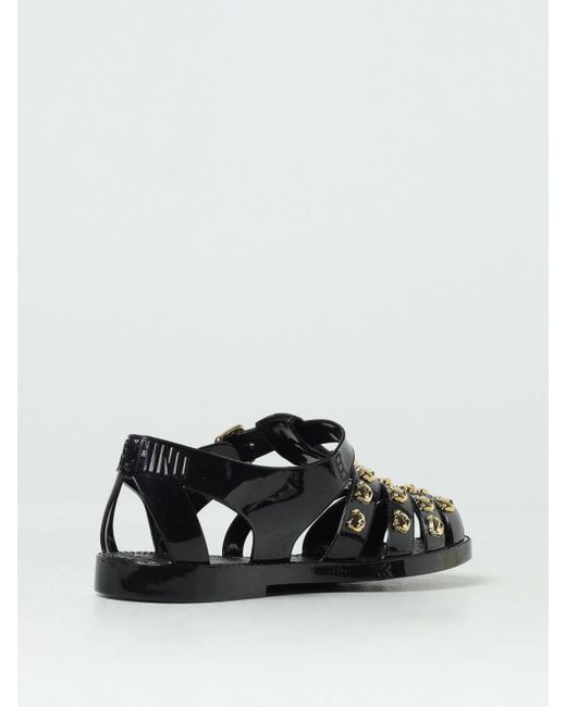 Moschino Couture Black Flat Sandals