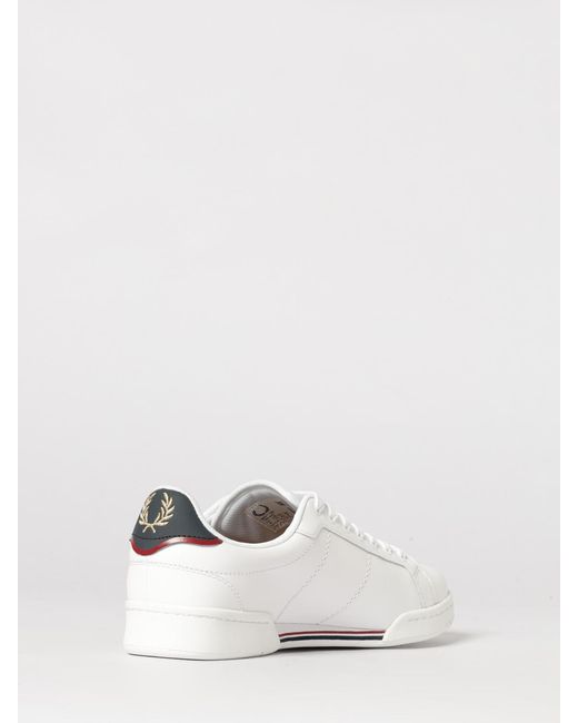 Fred Perry White Leather Sneakers for men