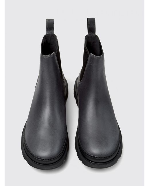 Camper Black Brutus+ Leather Ankle Boots for men