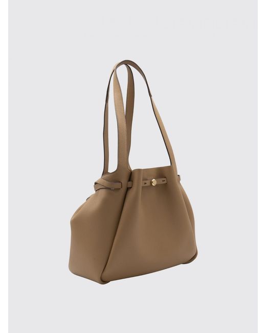Tory Burch Natural Romy Hammered Leather Bag