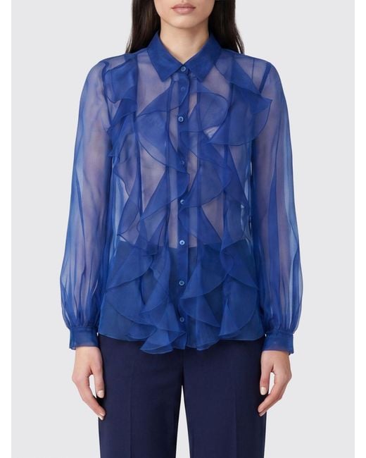 Hanita Blue Long-Sleeved Shirt