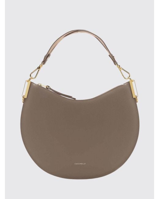 Coccinelle Brown Hobo Sunup Grained Leather Bag