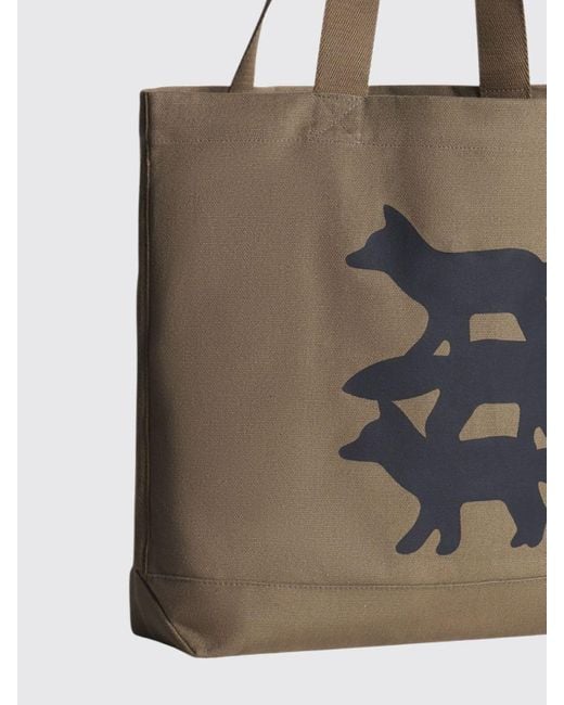 Maison Kitsuné Brown Schultertasche Damen