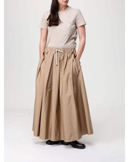 Max Mara Natural Pineta Cotton Poplin Skirt