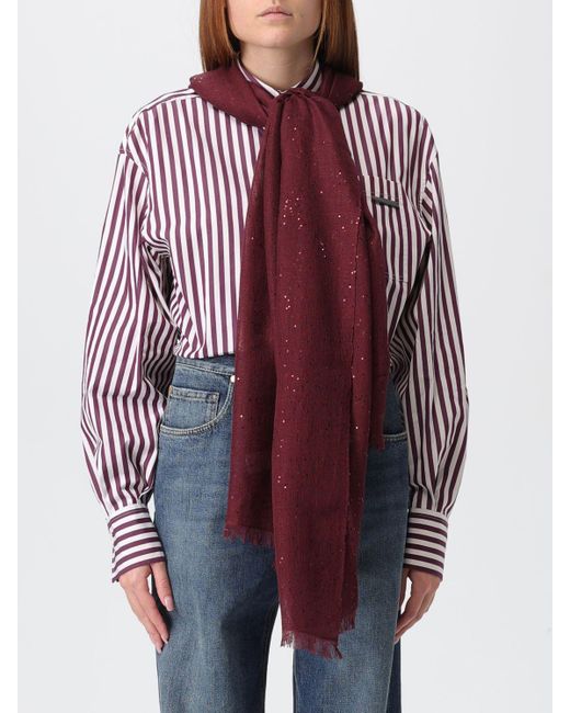 Brunello Cucinelli Purple Scarf
