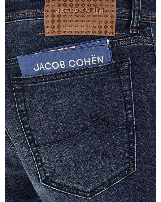 Jacob Cohen Blue Cotton Denim Slim Fit Jeans for men