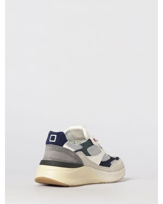 Date White Suede And Mesh Sneakers for men