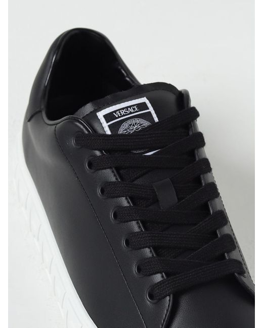 Sneakers Greca in pelle sintetica di Versace in Black da Uomo