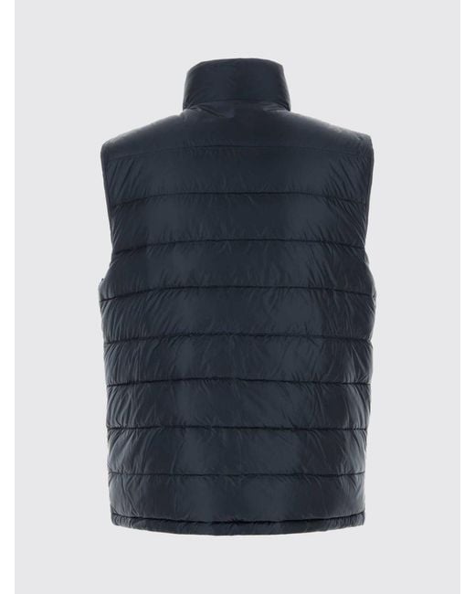 Herno Blue Quilted Nylon Padded Gilet With High Neck And Zip Closure for men