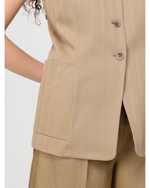 Max Mara Natural Single-Breasted Vest