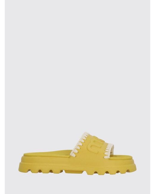Mou Yellow Eva Rubber Sliders