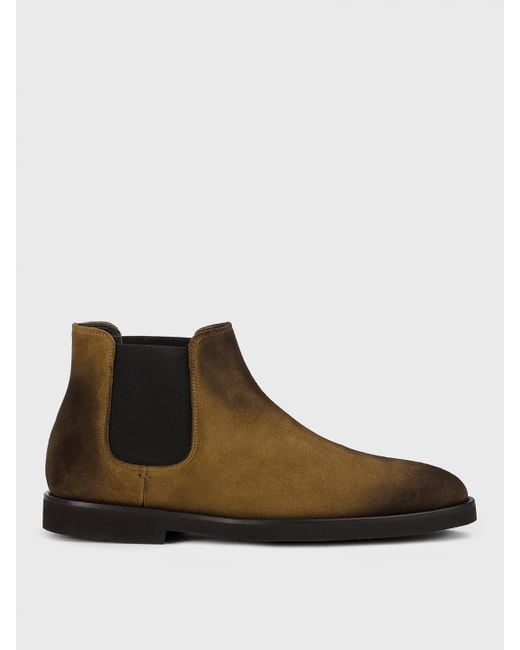 Doucal's Brown Suede Ankle Boots for men