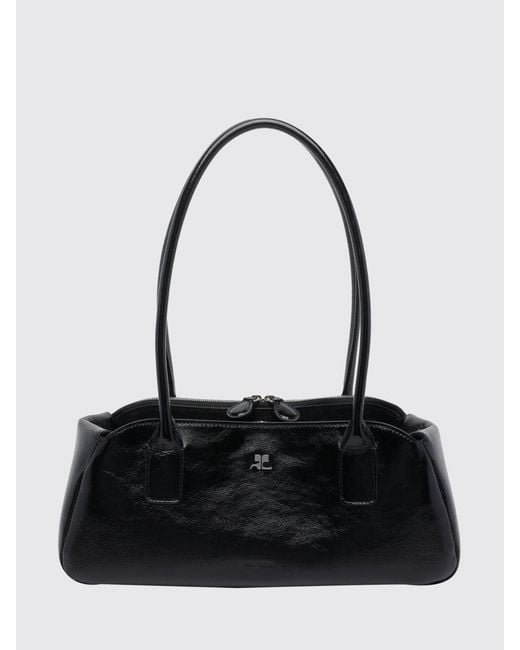 Courreges Black CourrÈ Ges Strip Naplak Bag