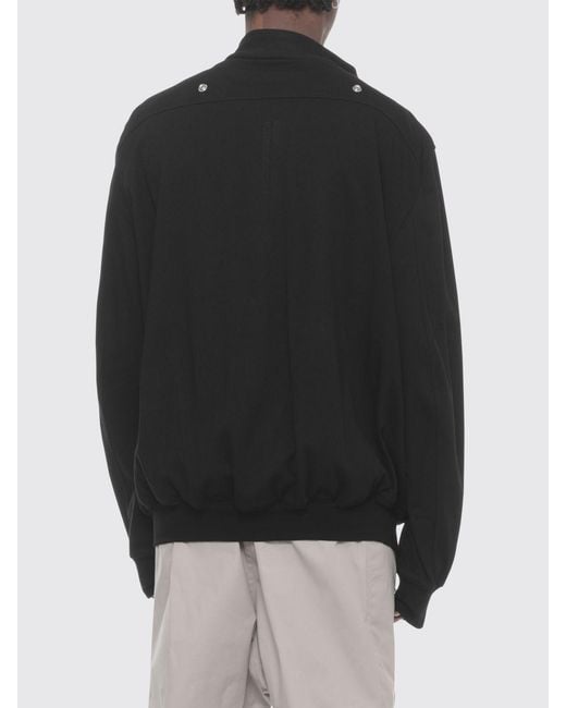 Rick Owens Black Cotton Sweatshirt for men