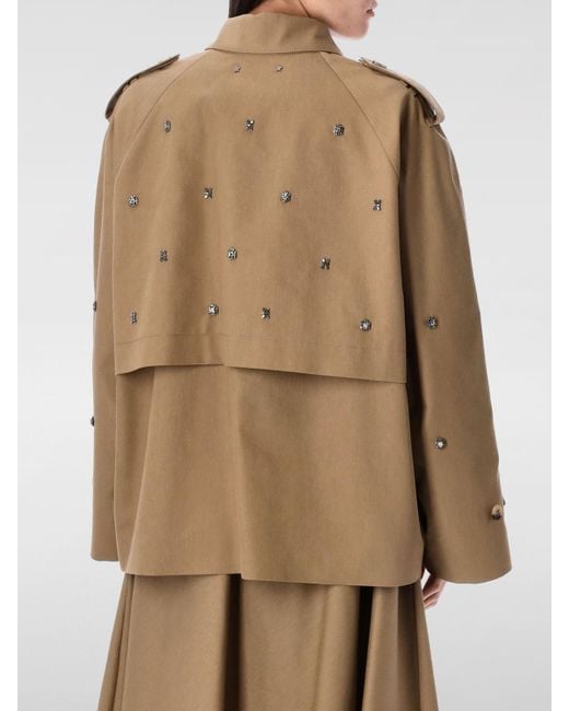 Golden Goose Deluxe Brand Brown Kristallverzierte Baumwolltrenchcoat