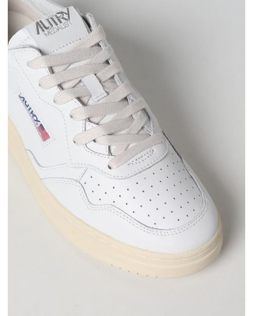 Autry Medalist Low Leder-Sneakers in White für Herren