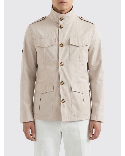 Brunello Cucinelli Natural Cotton Blend Lightweight Jacket for men