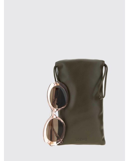 Loewe Pink Acetate Cat-Eye Sunglasses With Lettering Logo