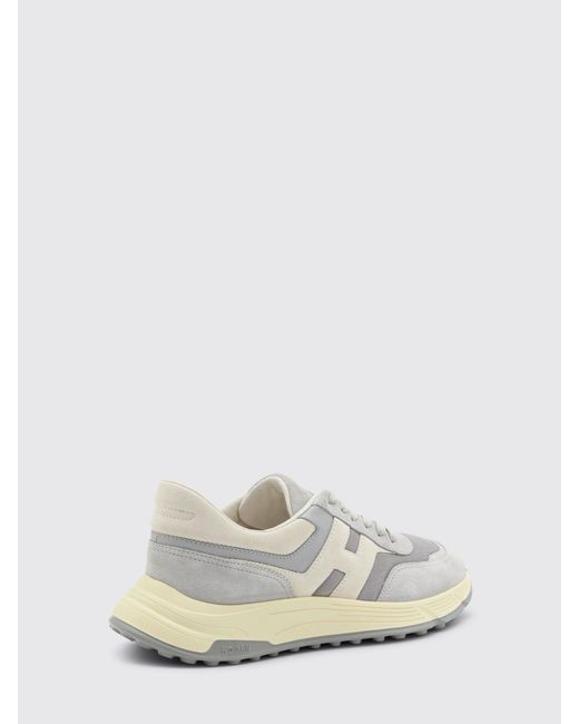 Hogan White H669 Suede And Mesh Sneakers for men