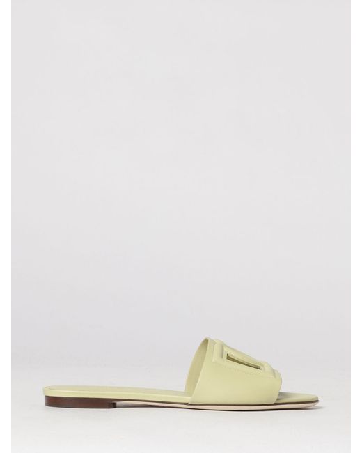 Dolce & Gabbana Natural Dolce &Amp Gabbana Dg Leather Sandals