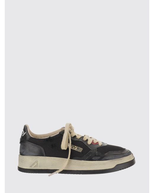 Autry White Medalist Low Super Vintage Low Leather And Used Mesh Sneakers for men