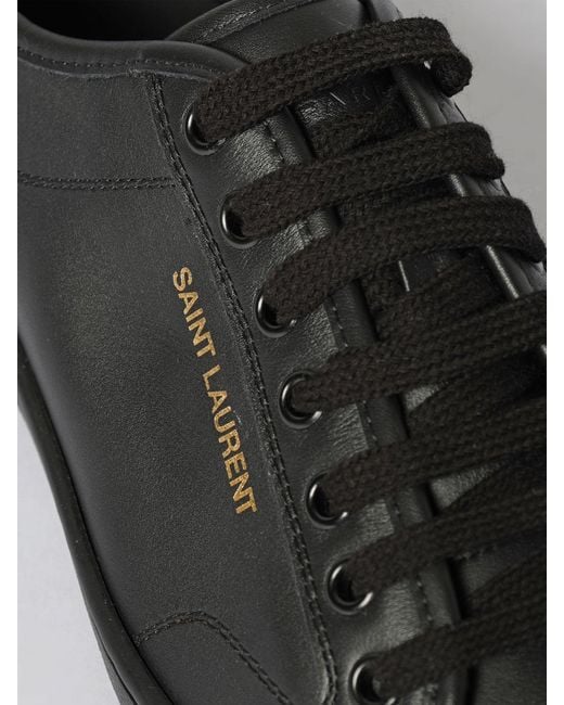 Saint Laurent Black Gym Leather Sneakers for men