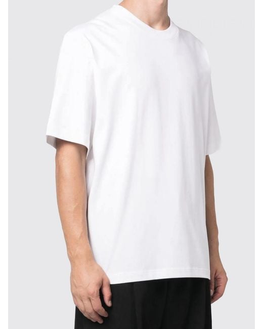 Studio Nicholson White Basic Cotton T-Shirt for men