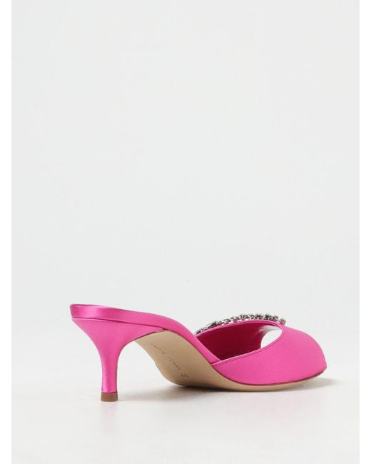 Manolo Blahnik Pink Heeled Sandals