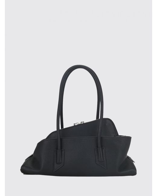 The Attico Black La Passeggiata Leather Bag