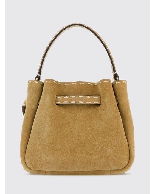 Tory Burch Natural Suede Bucket Bag