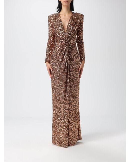 Elisabetta Franchi Brown Dress