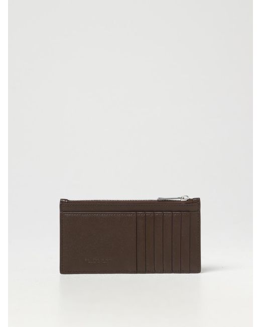 Bottega Veneta Brown Credit Card Holder In Leather for men