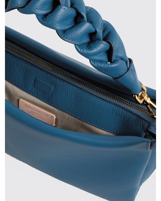 Coccinelle Blue Boheme Grained Leather Bag