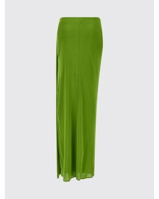 Elisabetta Franchi Green Jersey Long Skirt